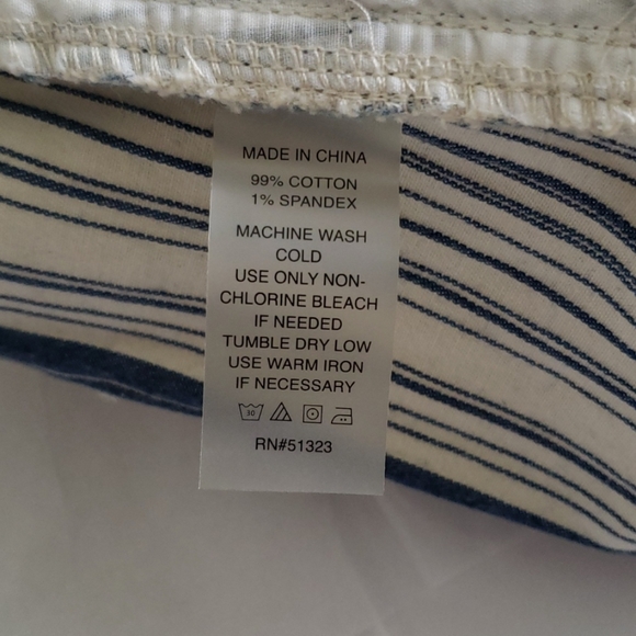 TWO/Vince Camuto NEW Jean Classic Striped Denim Skirt Business Casual Mini - Picture 10 of 14